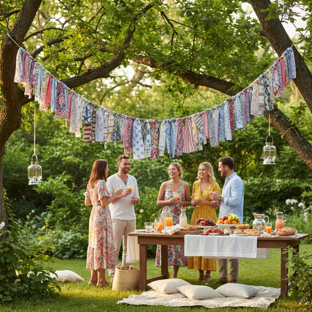 Wiederverwendbare Stoffgirlanden statt Plastik-Wimpel