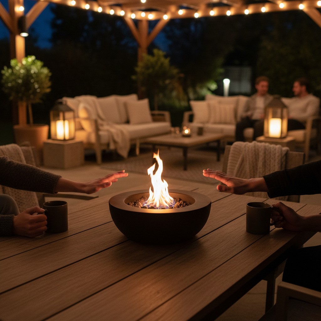 Eine Mini-Feuerstelle für den Tisch